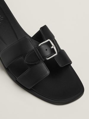 HERMES アンカラ レザーサンダル ブラック Black - Oran - Hermès women's shoes & leather footwear | Hermès USA